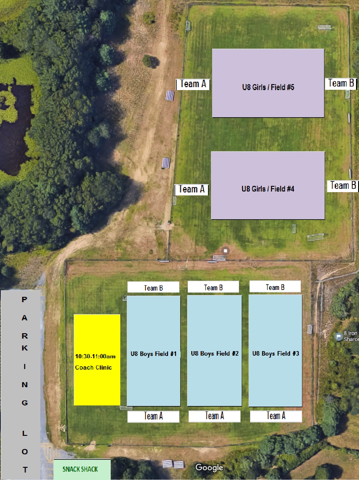 Sharon Soccer Association > Recreation Schedule