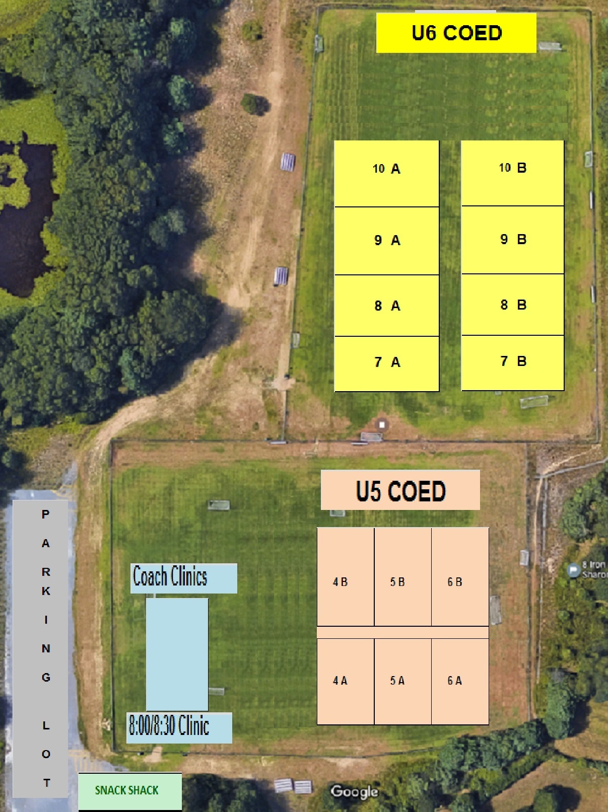 Sharon Soccer Association > Recreation Schedule